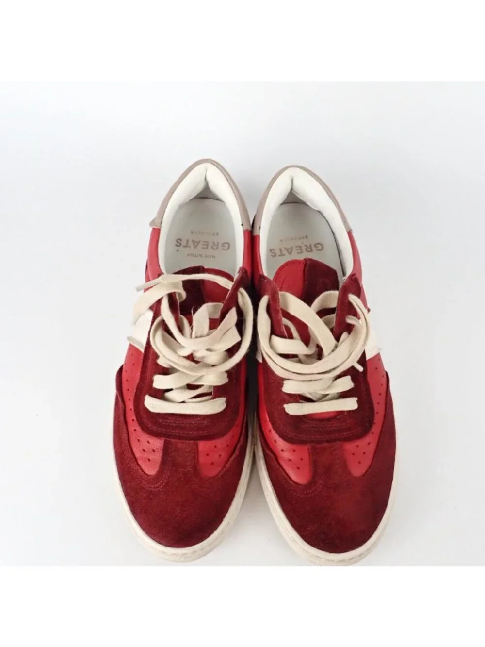 GREATS Brooklyn “The Charlie” Red Suede Sneakers – Men’s 9 - Picture 3 of 8